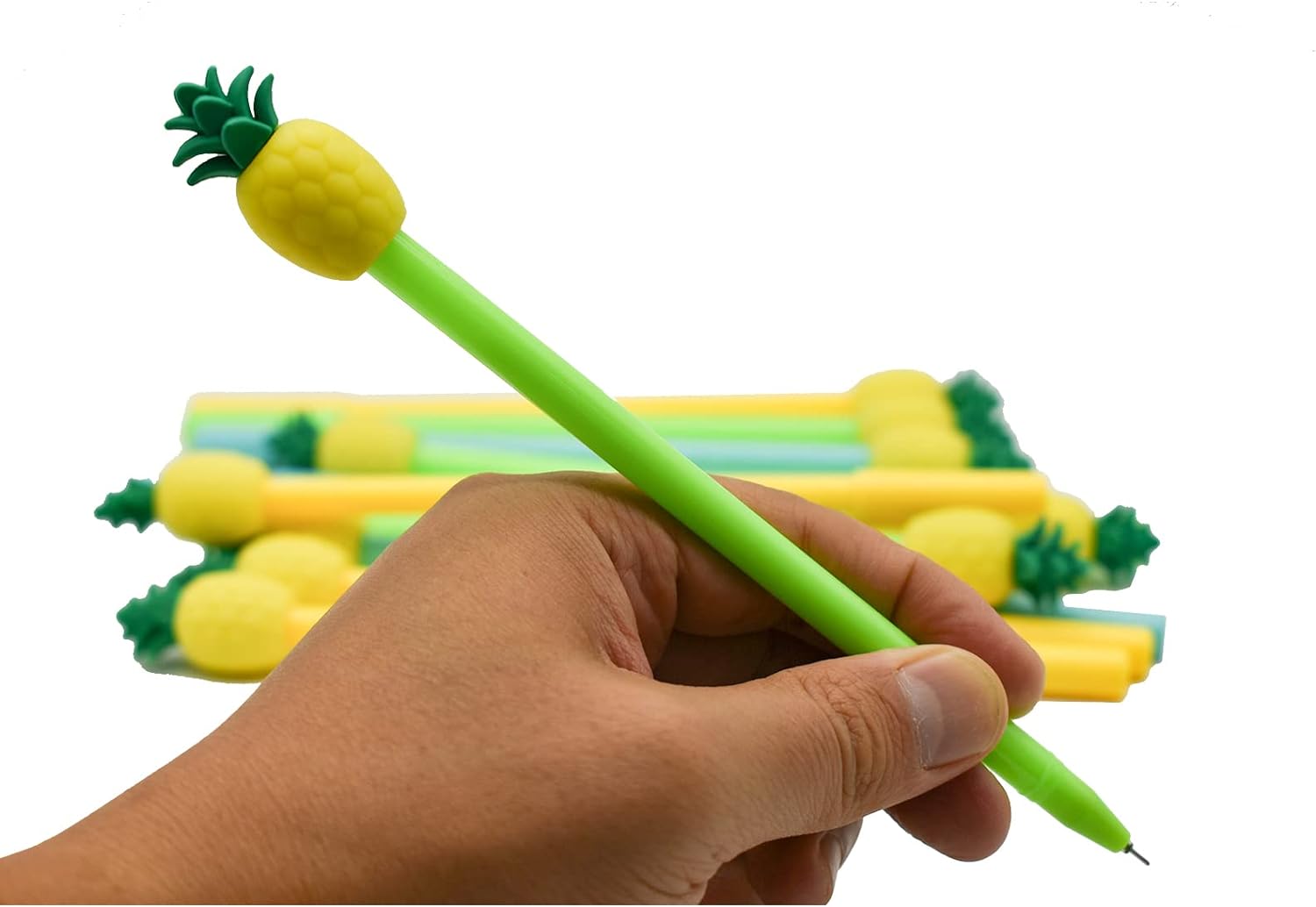 12PCS Cute Pineapple Fruit Gel Pens Black Ink 0.5mm