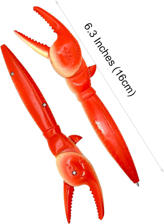 6PCS Novelty Lobster Crab Claw Ballpoint Pens For Kids