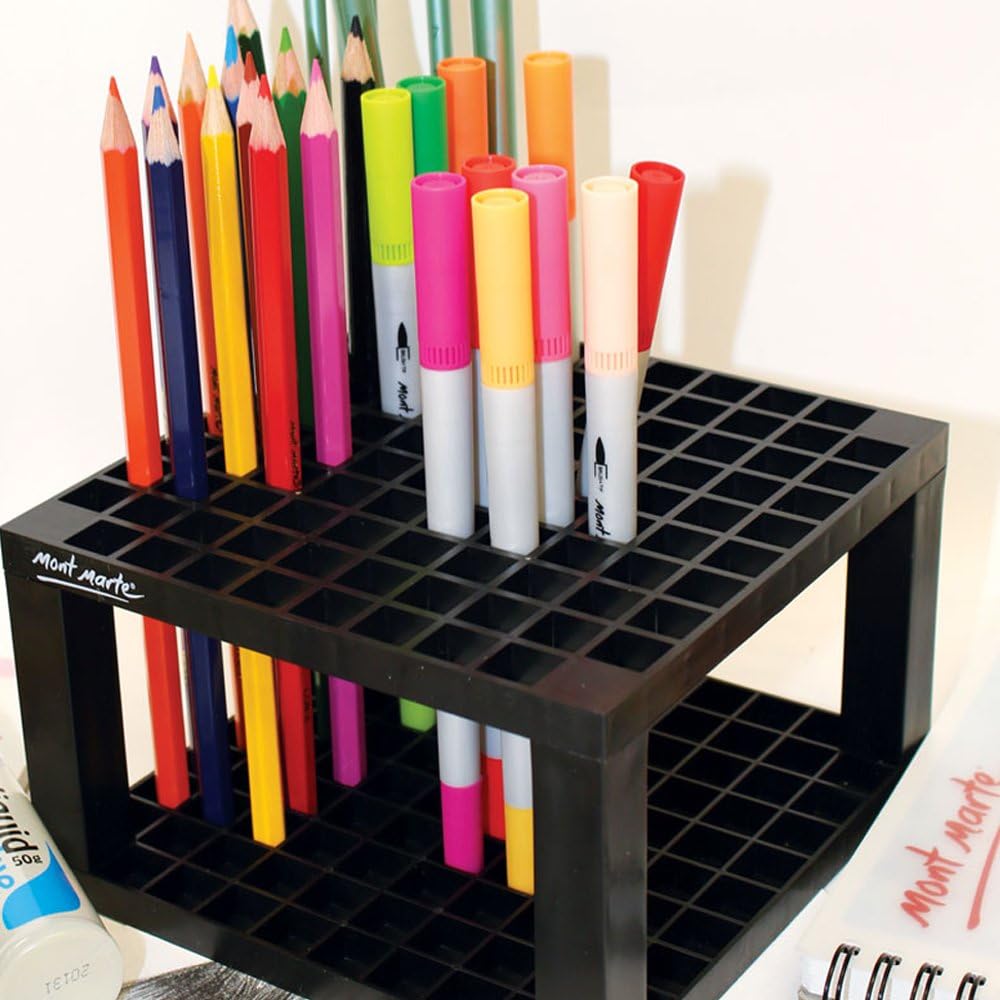 MONT MARTE 96 Hole Plastic Marker Pen,Pencil,Brush Holder