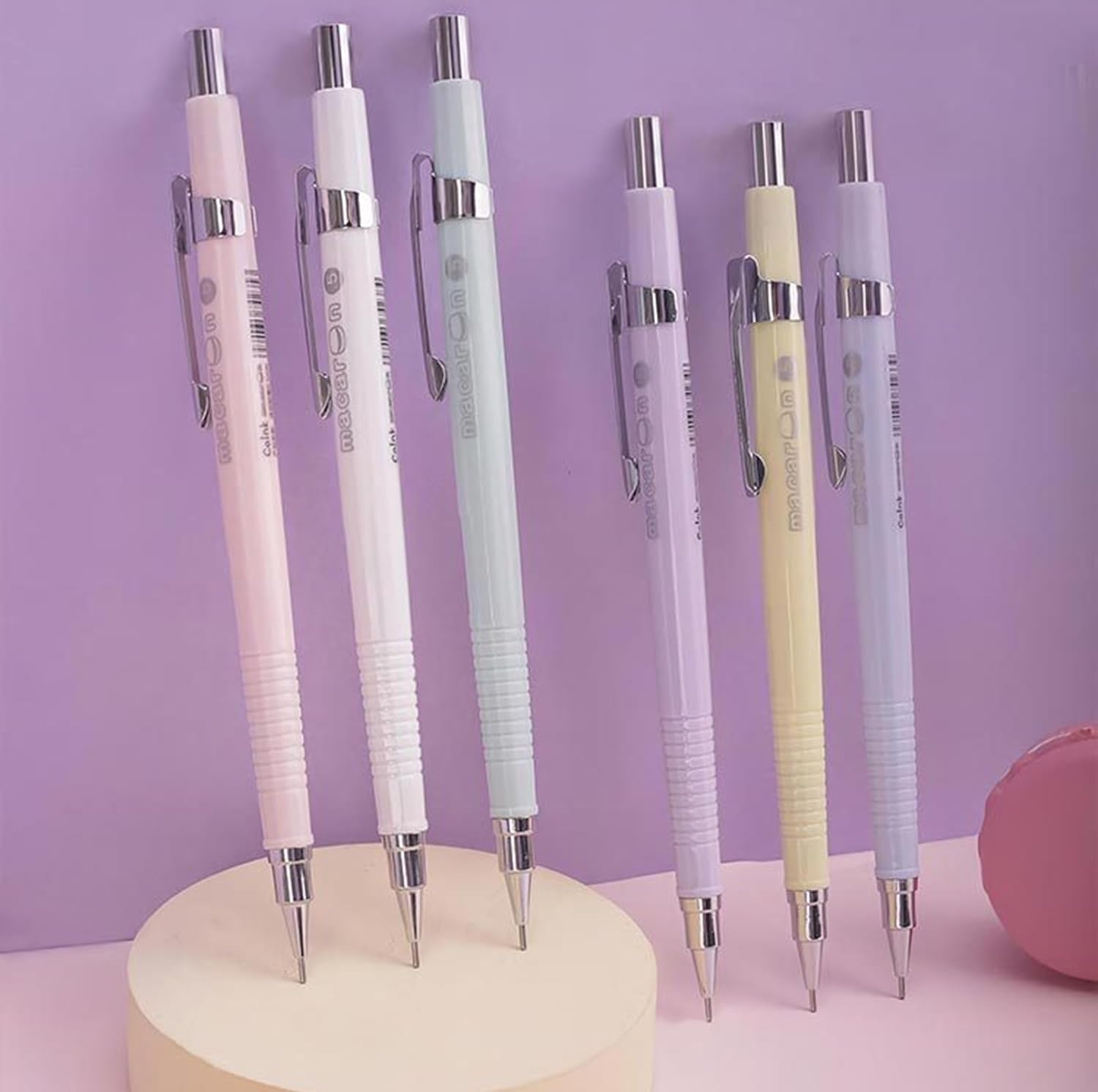 COLNK 6pcs Pastel Art Mechanical Pencil Set 0.5mm