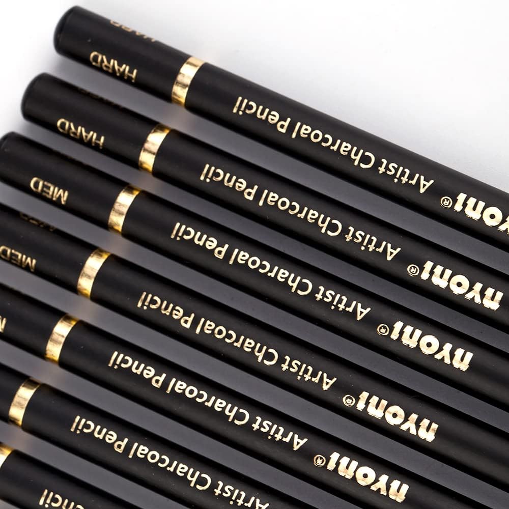 Nyoni Professional Charcoal Pencils Drawing 10 Pack