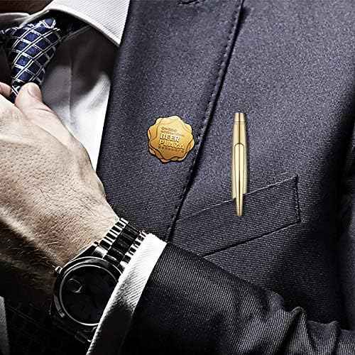 6 Gold Kugelschreiber Aus Edelstahl – Schwarze Tinte 1,0 Mm, Einziehbar, Schlank, Mit Clip, Für Business & Hochzeit