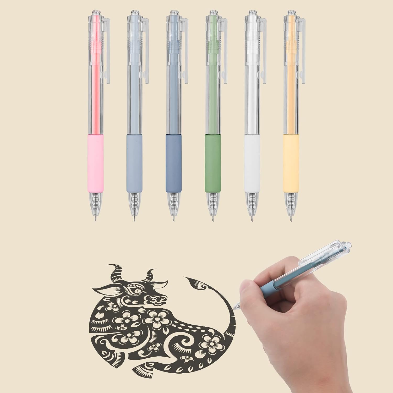 6pcs Craft Cutting Paper Pen Cutter Tool,ABS Resin Utility Knife Pen