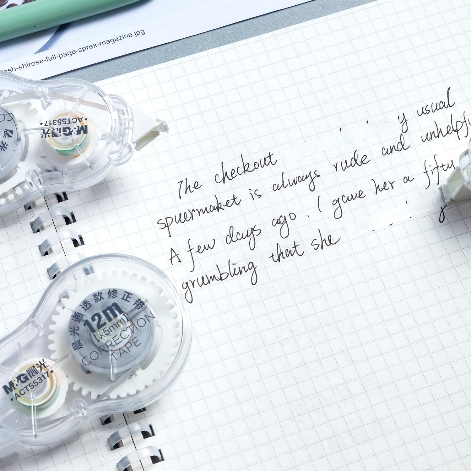 M&G 39FT Long Correction Tape Set,72M/234FT White 6 Pack