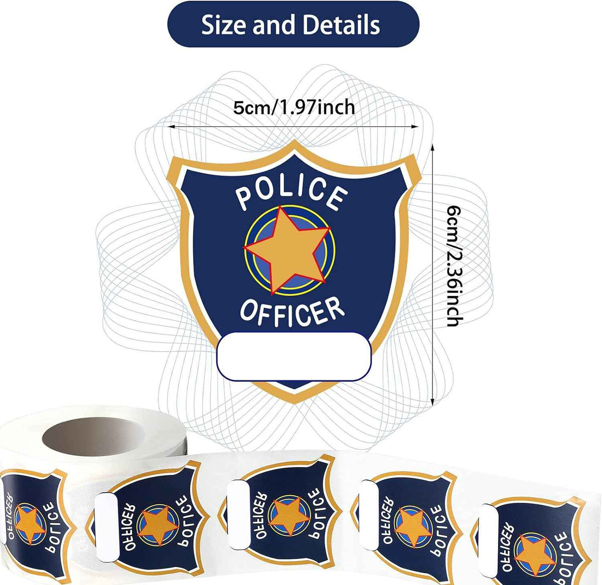 Police Sticker Formal 600 Pieces Police Stickers for Kids Police Birthday Party Supplies