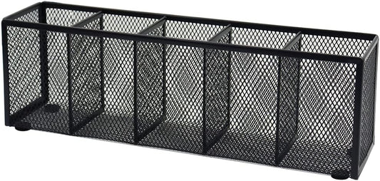 Black Mesh Pen Pencil Holder,Small Metal Desk Organizer