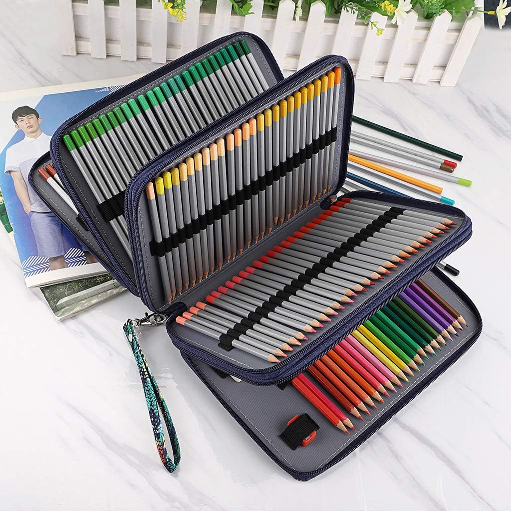 200 Slots Colored Pencil Case Large Capacity Pencil Organizer