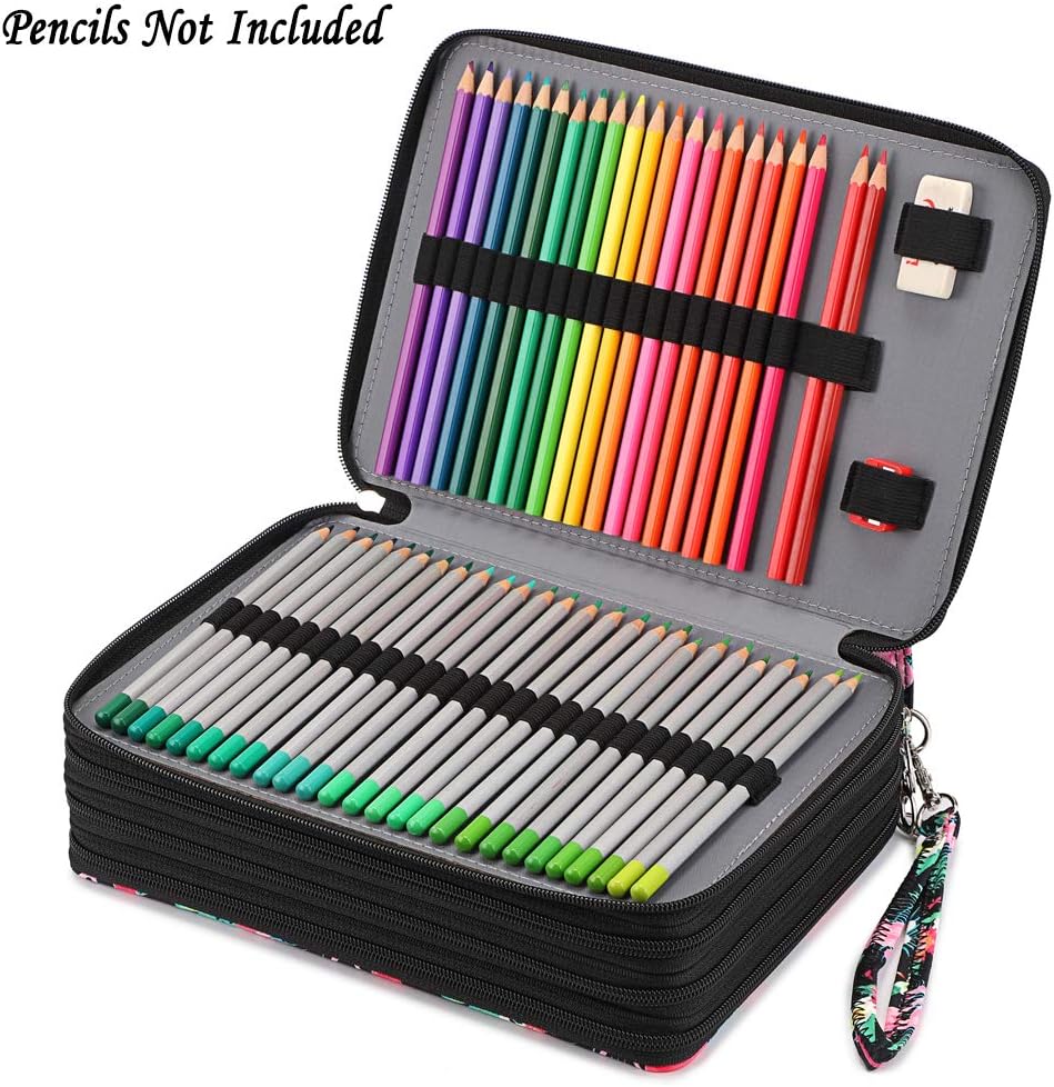 200 Slots Colored Pencil Case Large Capacity Pencil Organizer