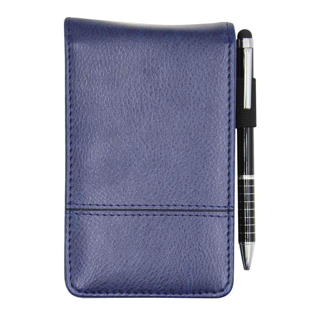 A7 Pocket PU Leather Mini Notepad with Calculator Ballpoint Pen Holder