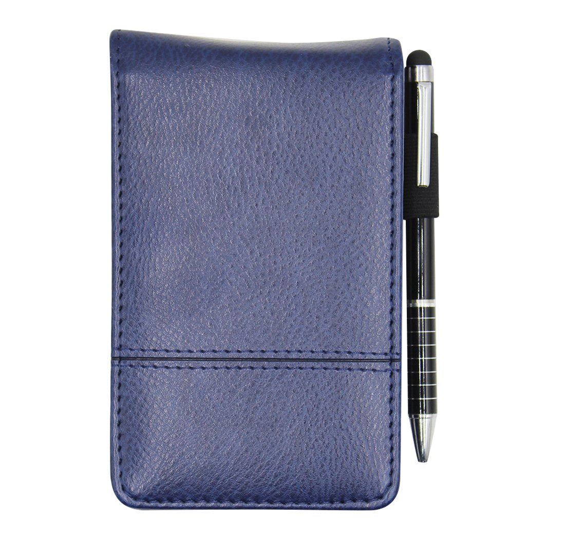 A7 Pocket PU Leather Mini Notepad with Calculator Ballpoint Pen Holder