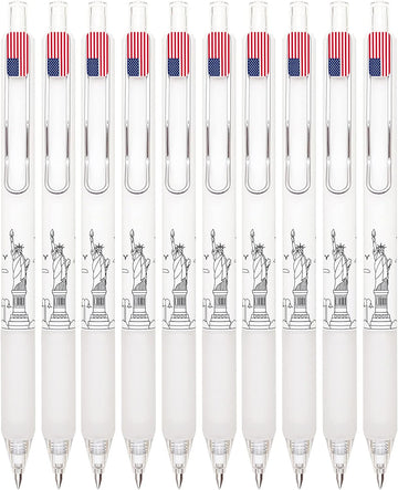COLNK Retractable Gel Pens 0.5 Black Ink Writing Pen,Fine Point,10-Count