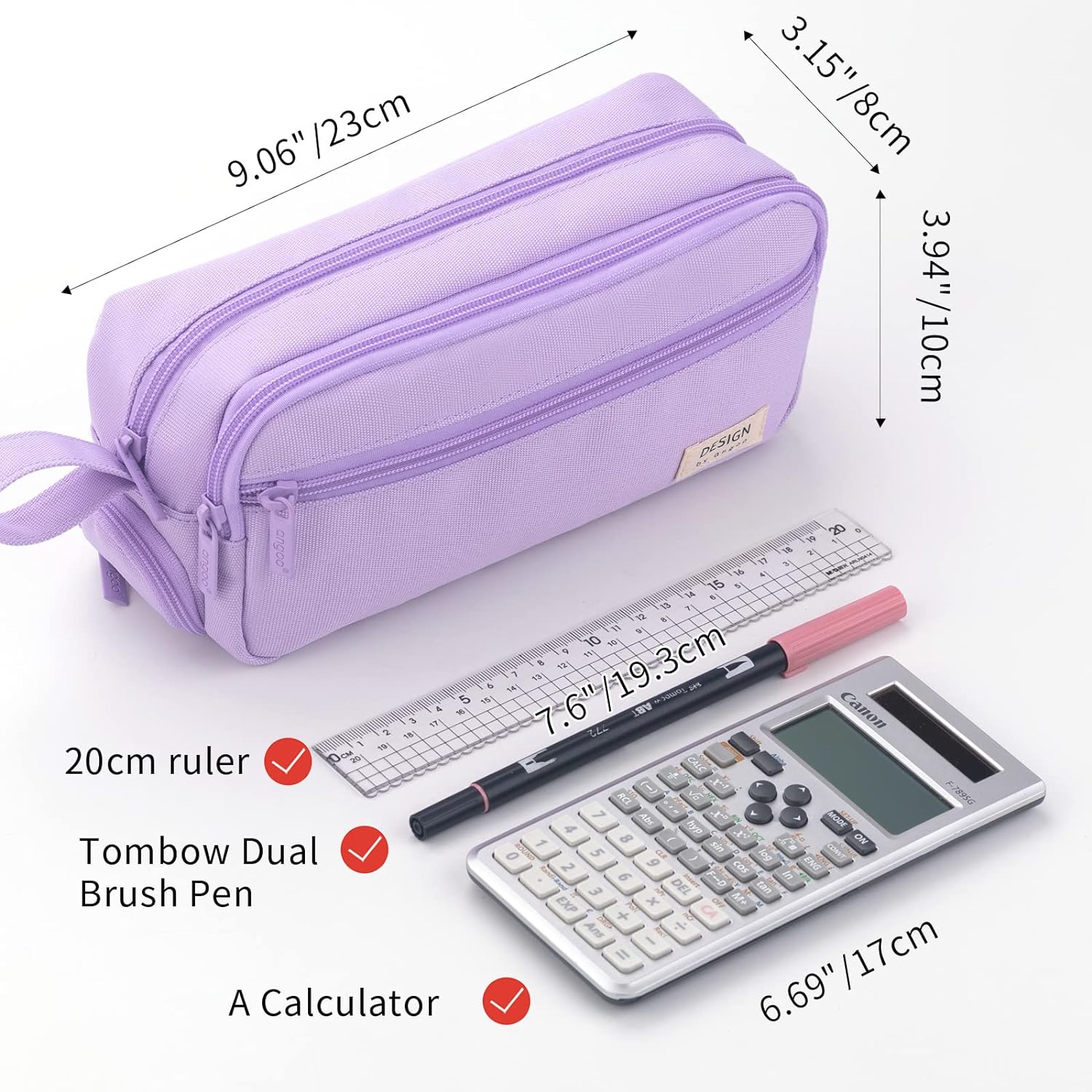 Large Pencil Case High Capacity Holder Box Storage Bag