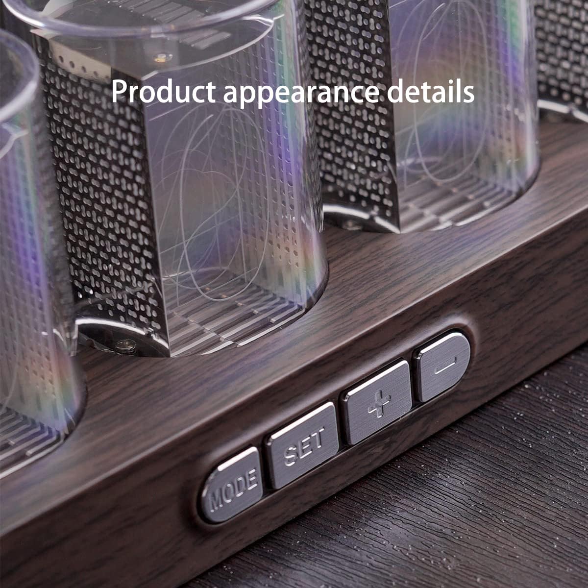 Simulation Nixie Tube Clock,RGB LED Desk Clock