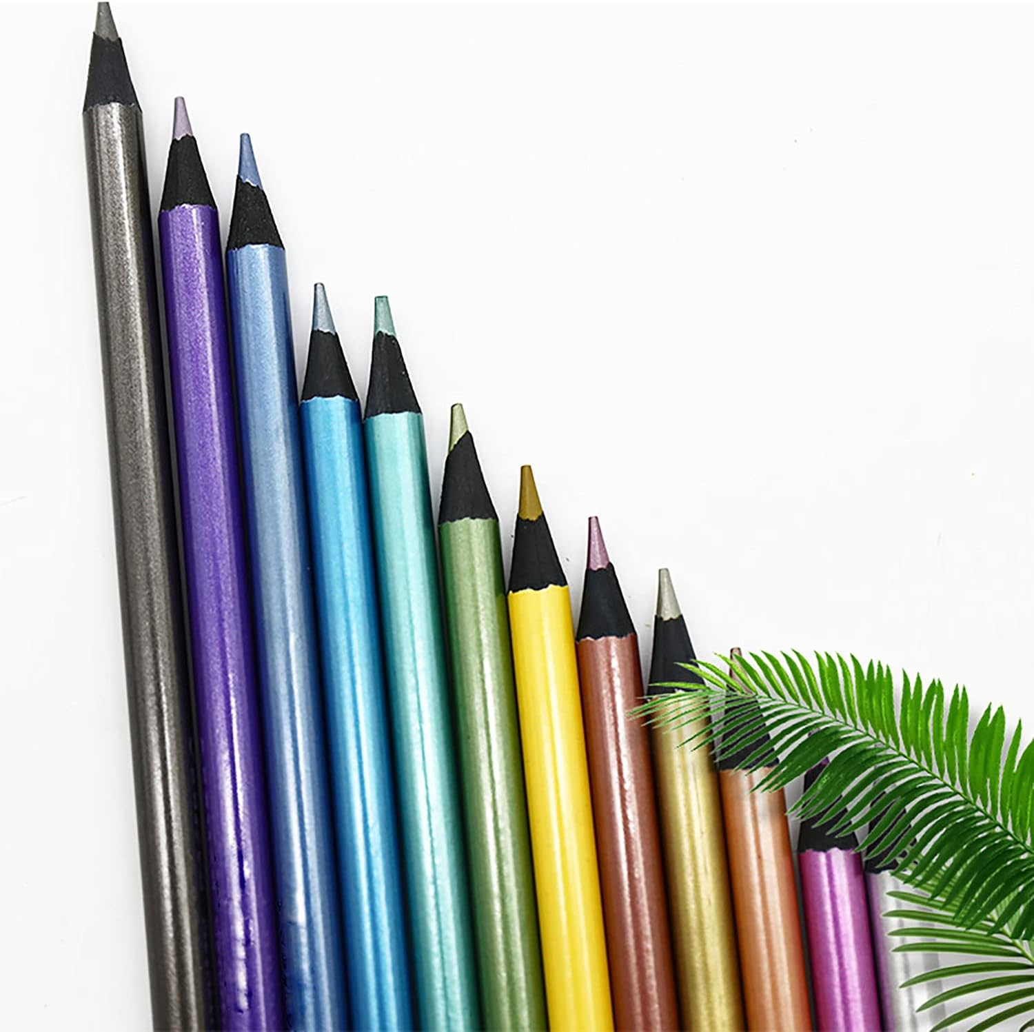 12pcs Metallic Colored Drawing Pencils