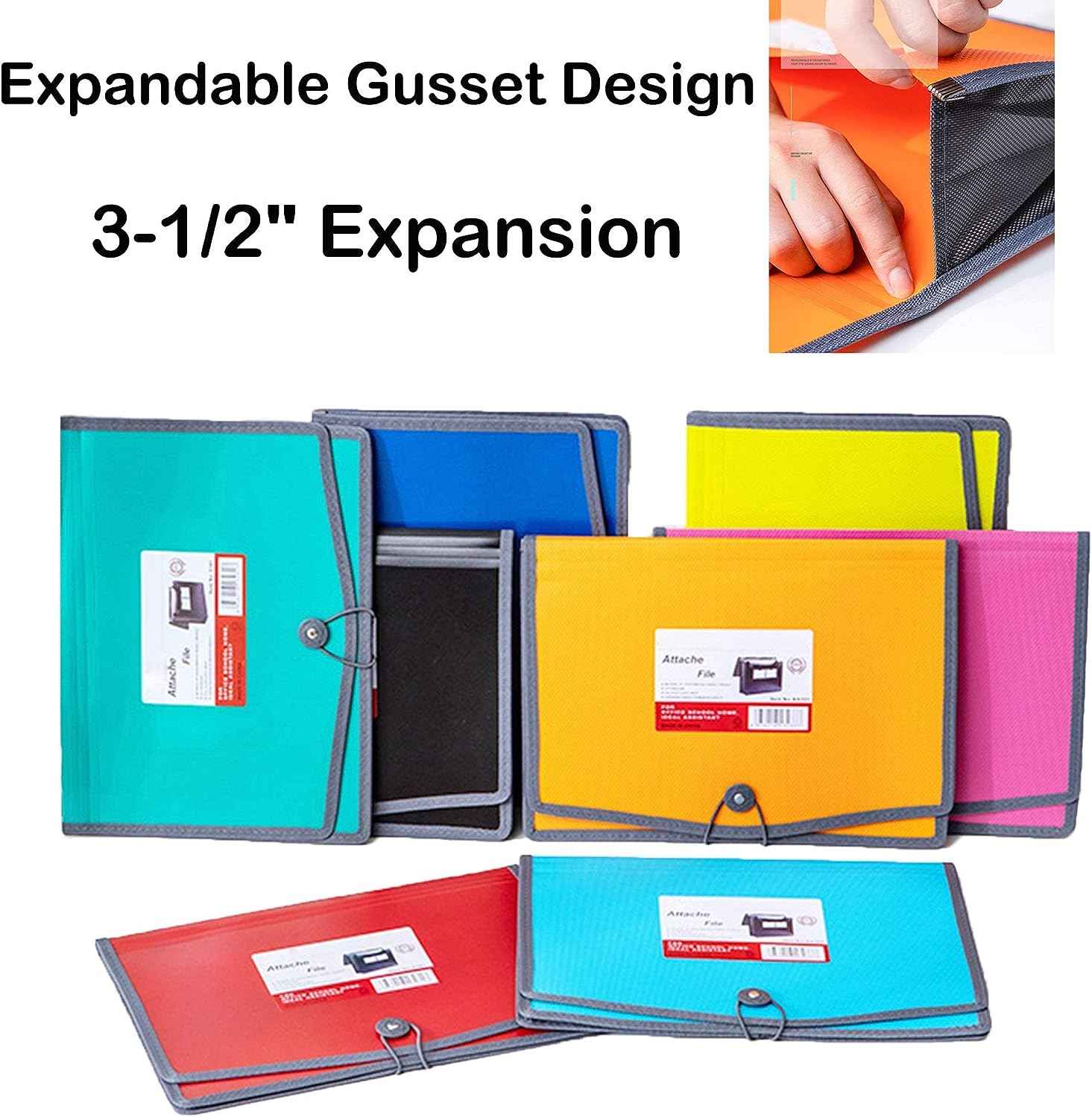 4 Colors Plastic Expanding File Wallet Document Organizer A4 Letter Si