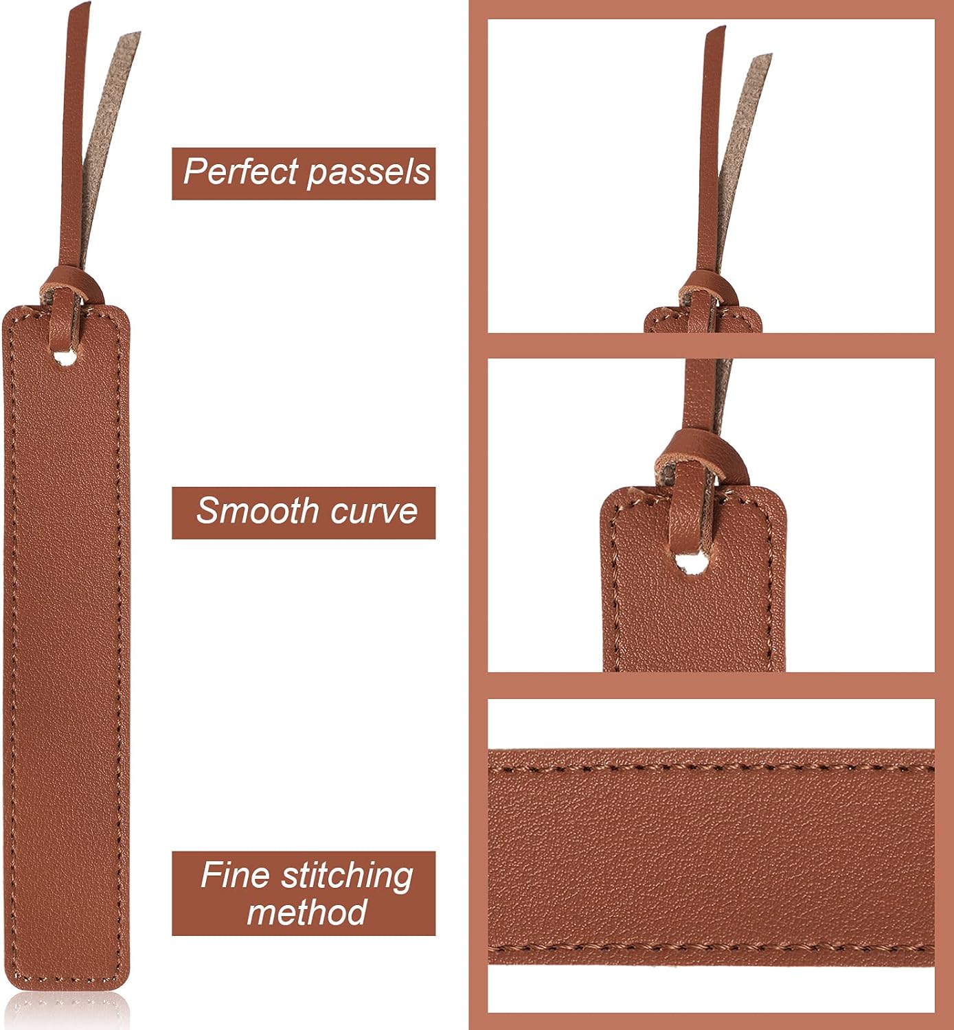 Handmade Genuine Leather Bookmarks 10 Pack