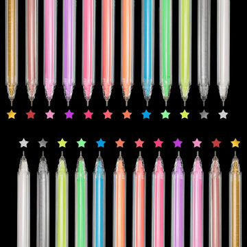 24Pcs Assorted Color Gel Ink Drawing Pens 0.5 mm