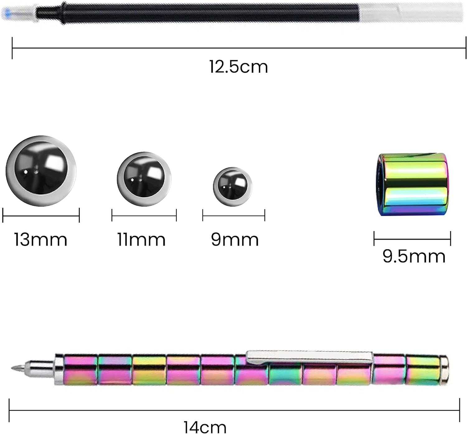 Magnetic Metal Fidget Pen-Deformable(Multicolor)
