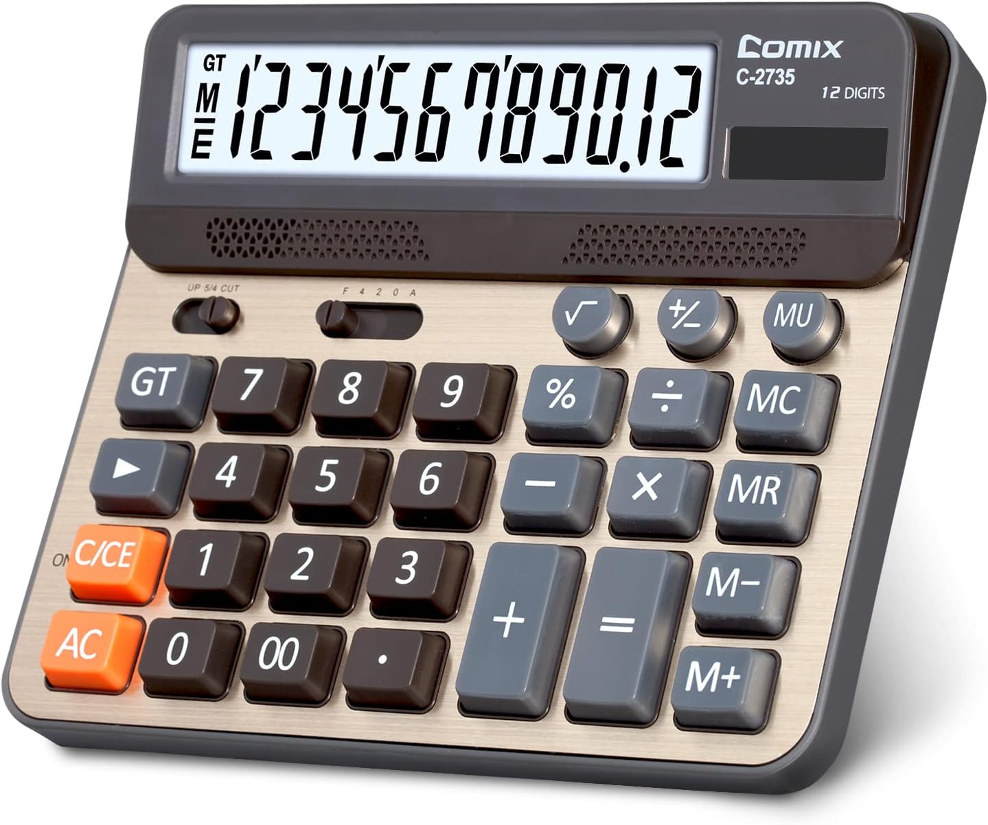 Comix C-2735 Desktop Calculator,Large Computer Keys,12 Digits Display