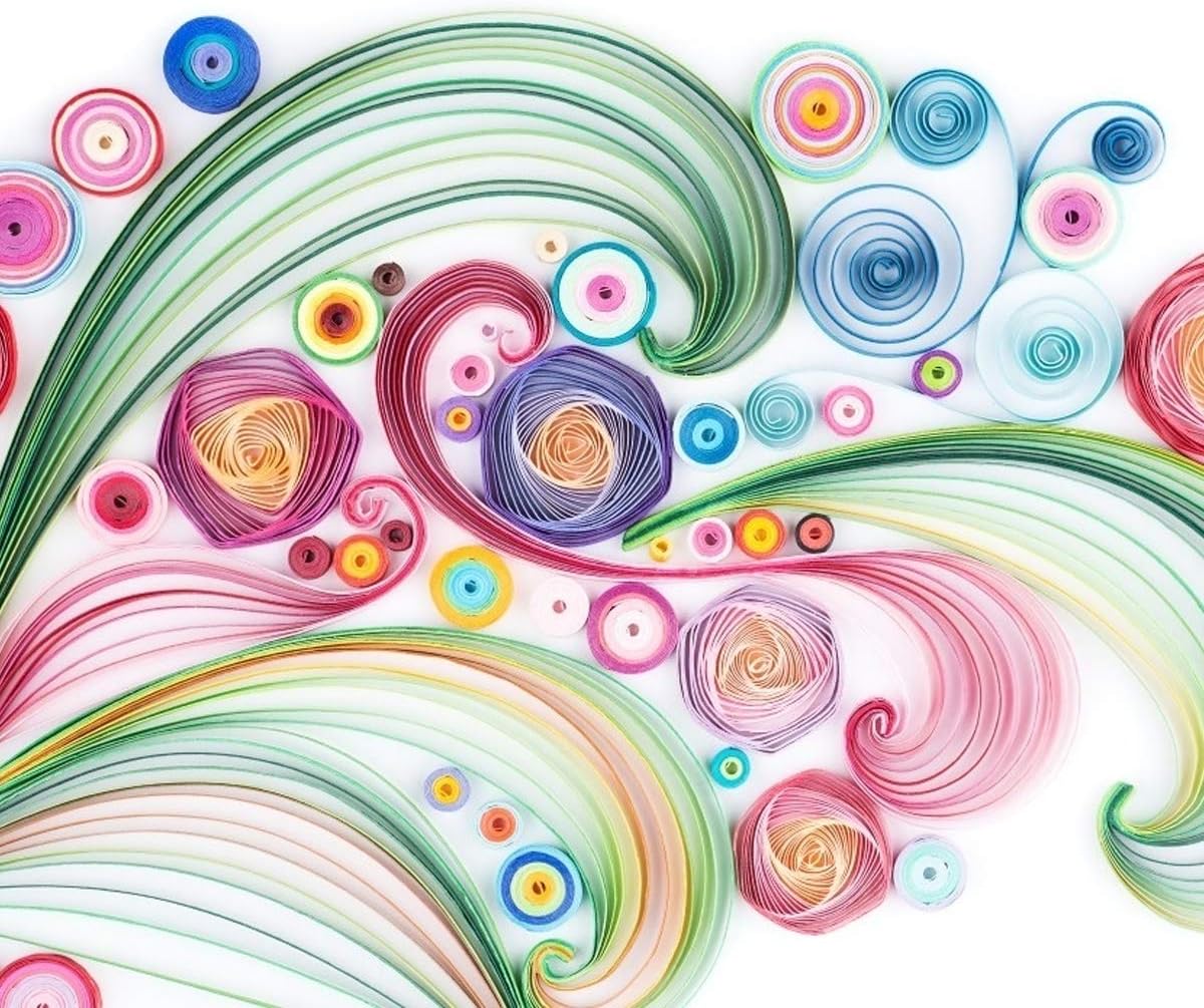 900 Strips with Paper Quilling Tools and Supplies All-in-one Starter Set