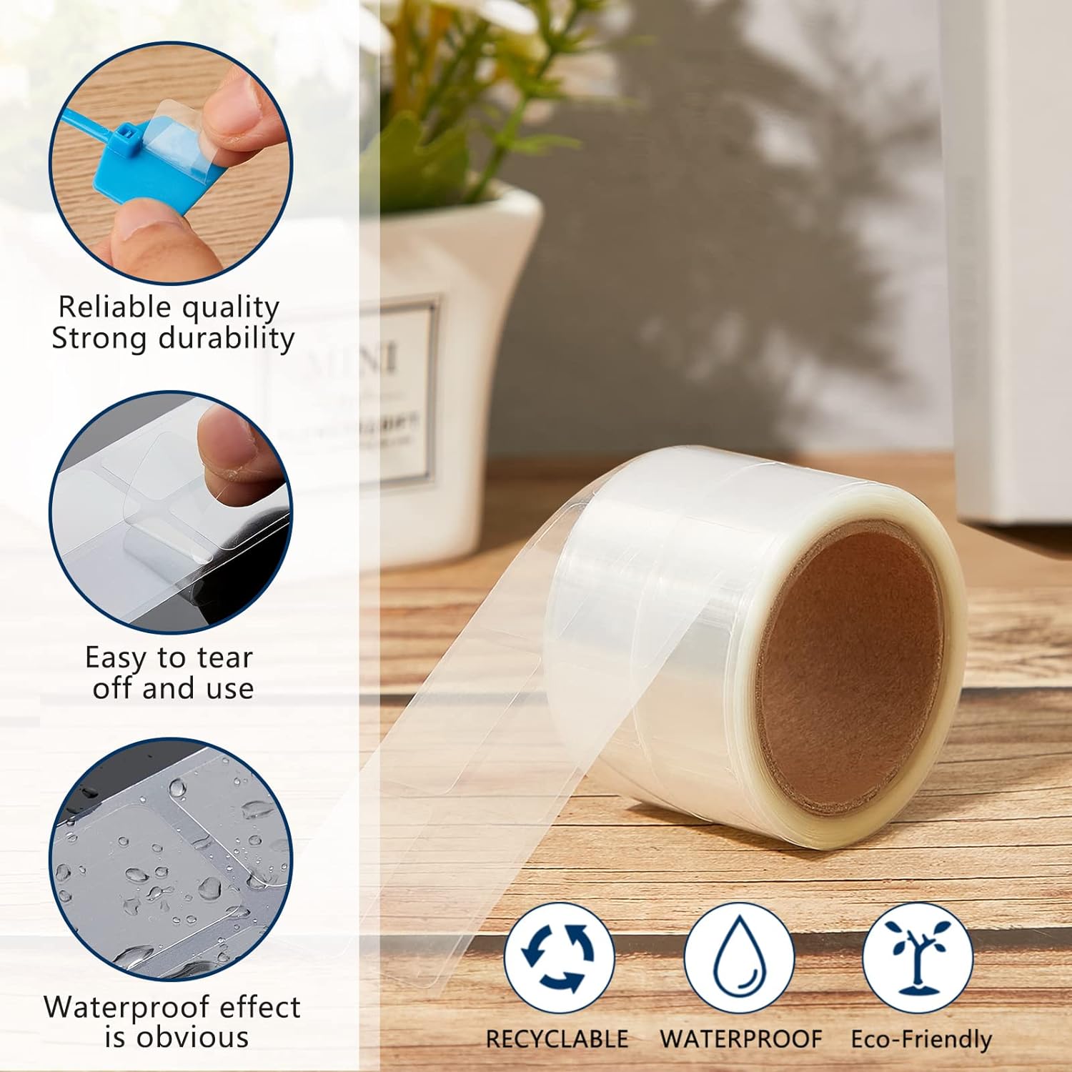500pcs Label Protector 15x25mm for Protecting Barcodes Numbers Stickers