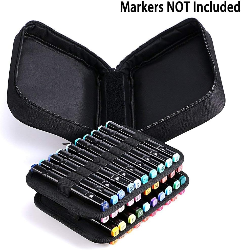 40 Slots Art Marker Carrying Case Lipsticks Organizer Black