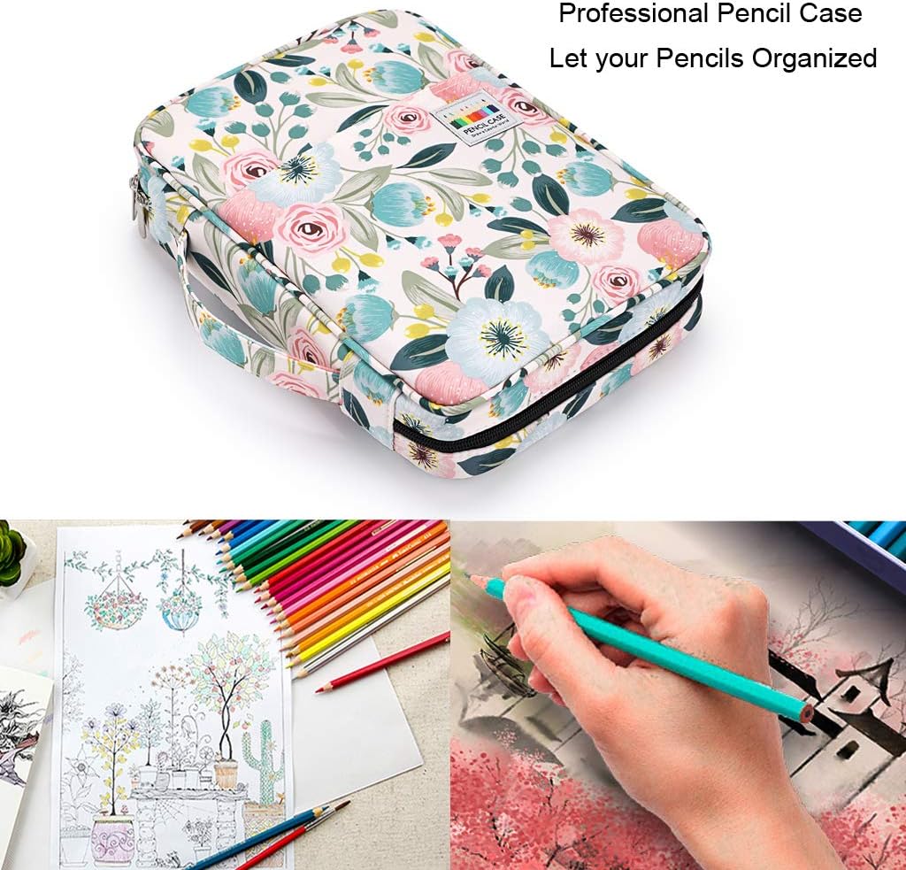 Portable Colored Pencil Case - Holds 166 Pencils or 112 Gel Pens