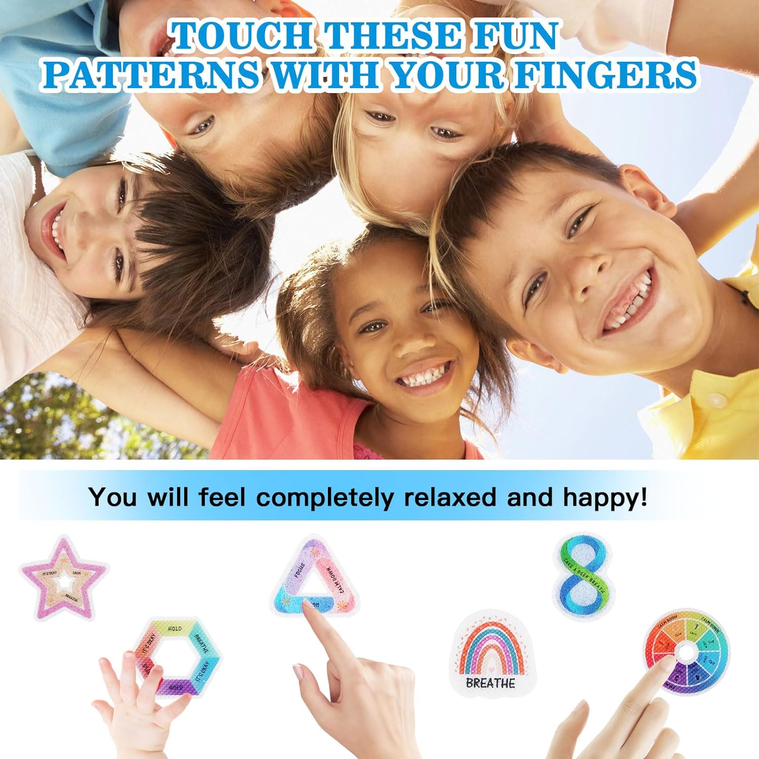 48 Pieces Calm Stickers for Anxiety Sensory Stickers