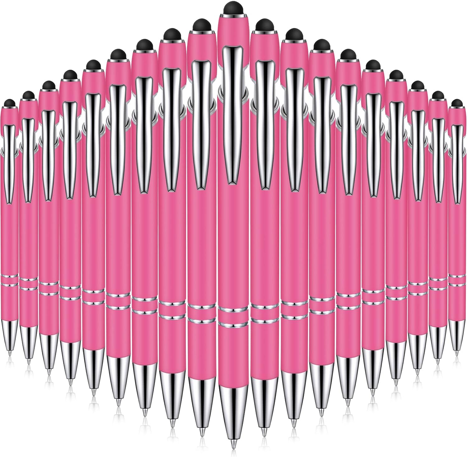 38Pcs Rubberized Ballpoint Pen with Stylus Tip for Touch Screen Devices