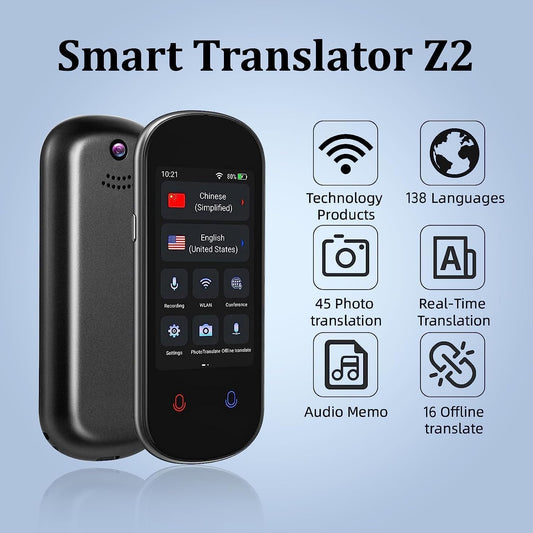 Z2 Intelligent Voice Translator,Electronic Instant 138 Foreign Language Translator