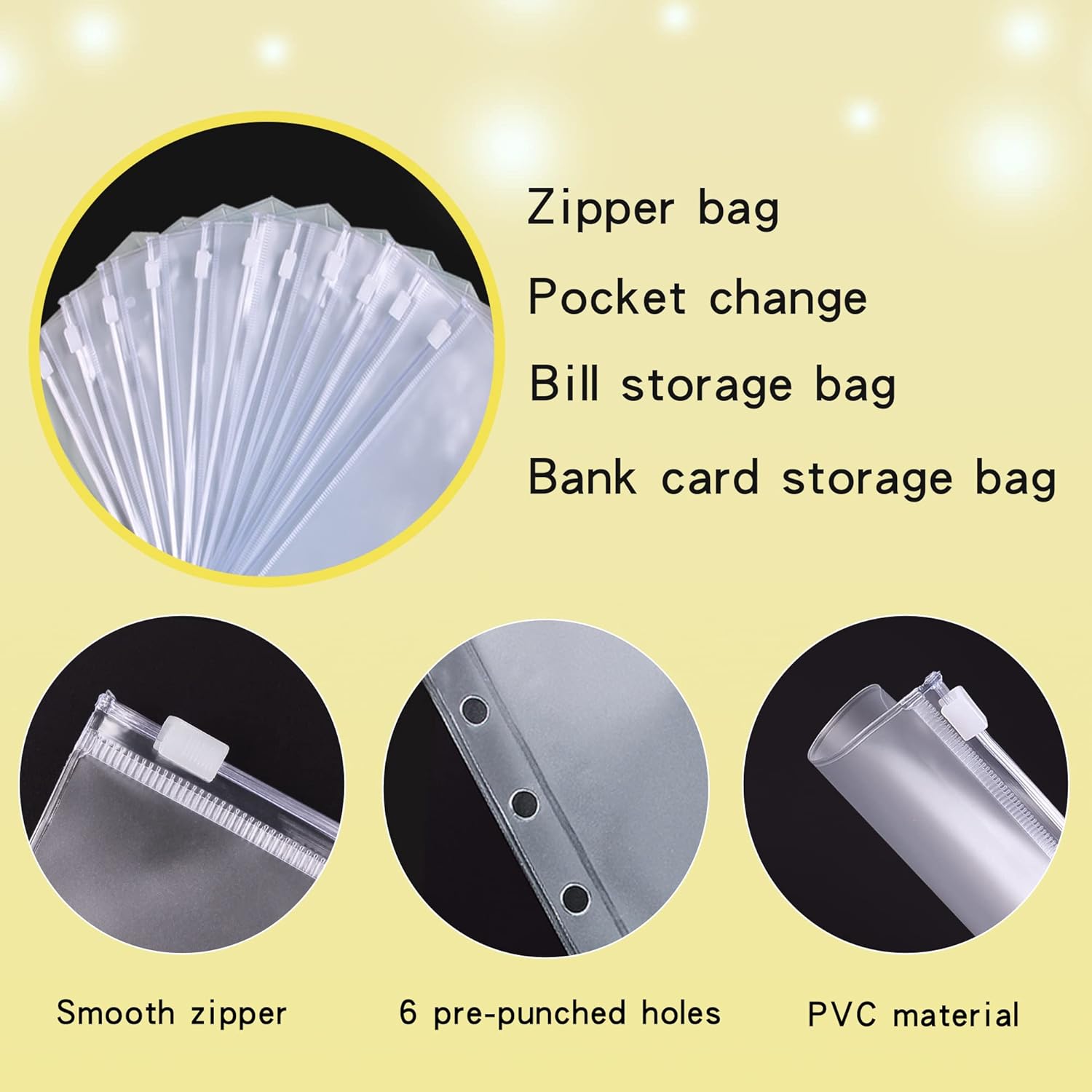 A6 Budget Binder with 12pcs Zipper Cash Envelopes Money Organizer