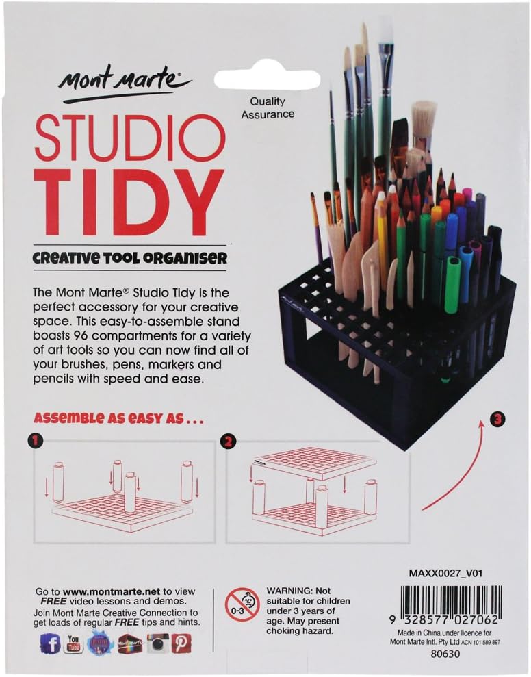 MONT MARTE 96 Hole Plastic Marker Pen,Pencil,Brush Holder