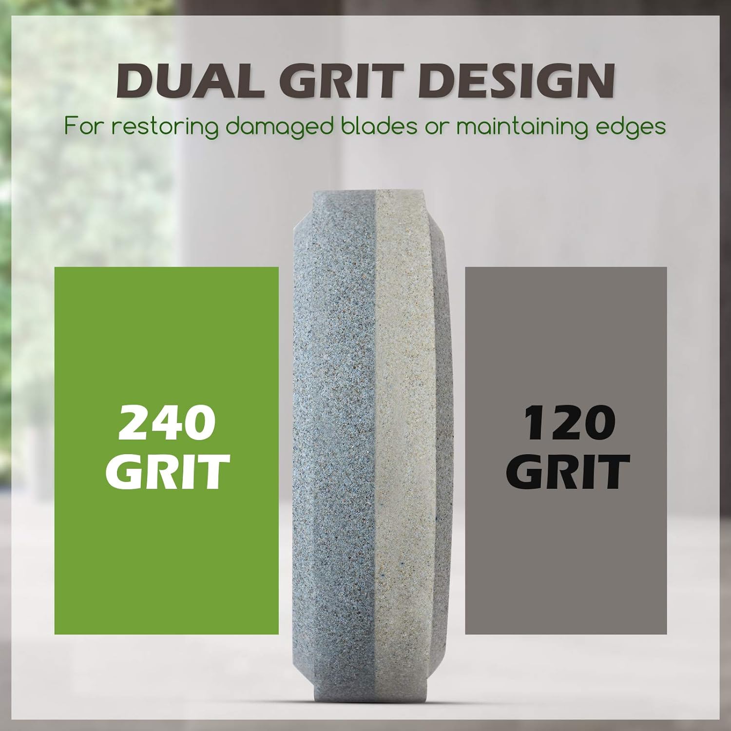 Axe File Sharpener Stone Set,120 and 240 Grit