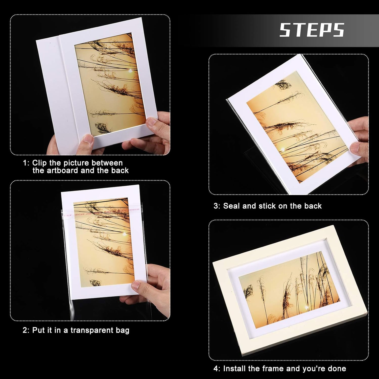 Clear Sleeves Storage Transparent Sealing Bags for Art Photo