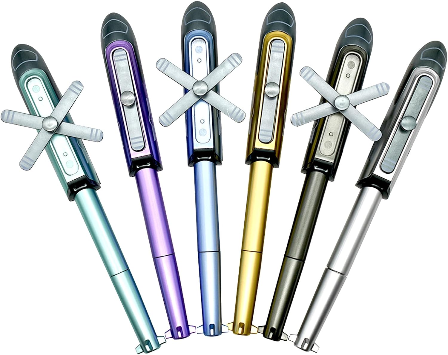 6PCS Novelty Helicopter Gel Pen with 12 pcs Refills for Kids