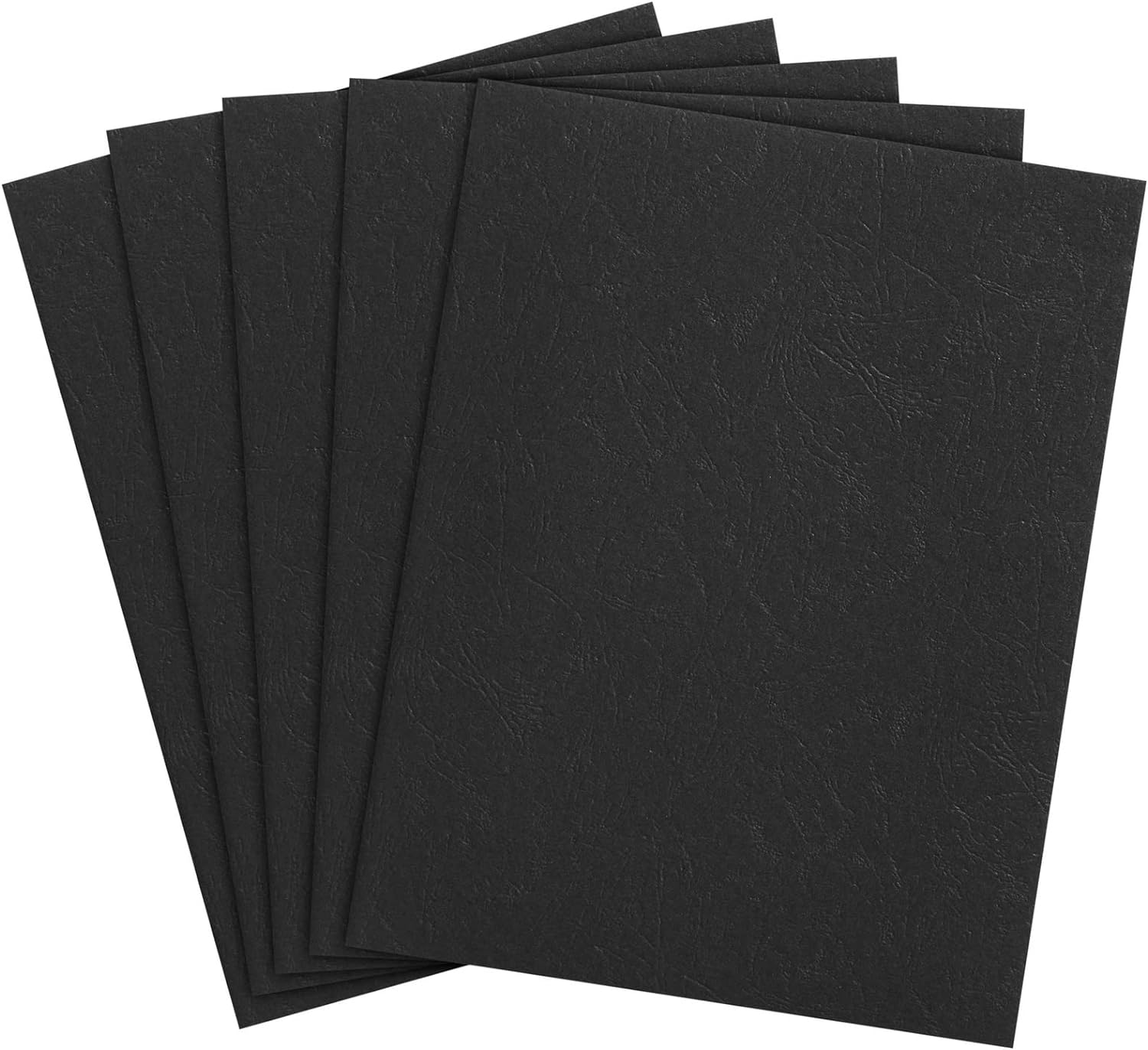 100 Pack Black 13 Mil Presentation Binding Covers and Backs (8.5x11 in)