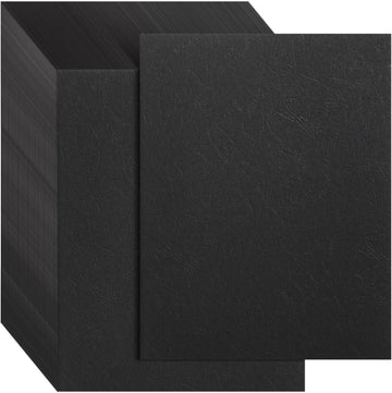 100 Pack Black 13 Mil Presentation Binding Covers and Backs (8.5x11 in)