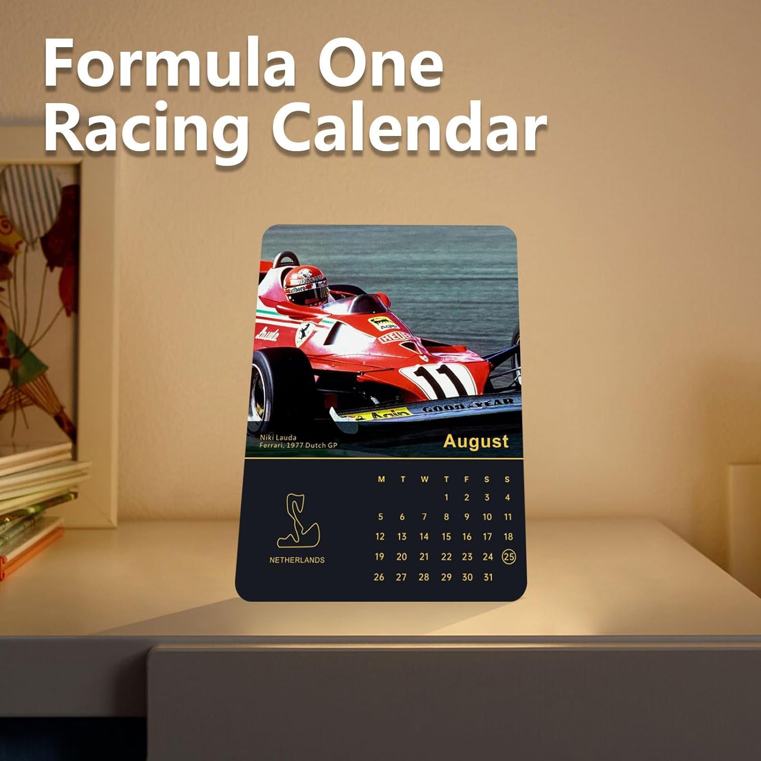 2024 Wall Formula 1 Monthly Calendar for F1 Fans