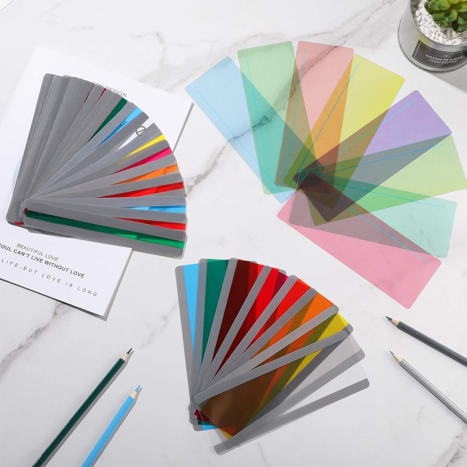 48 Pieces Guided Reading Strips Highlight Bookmarks Help with Dyslexia