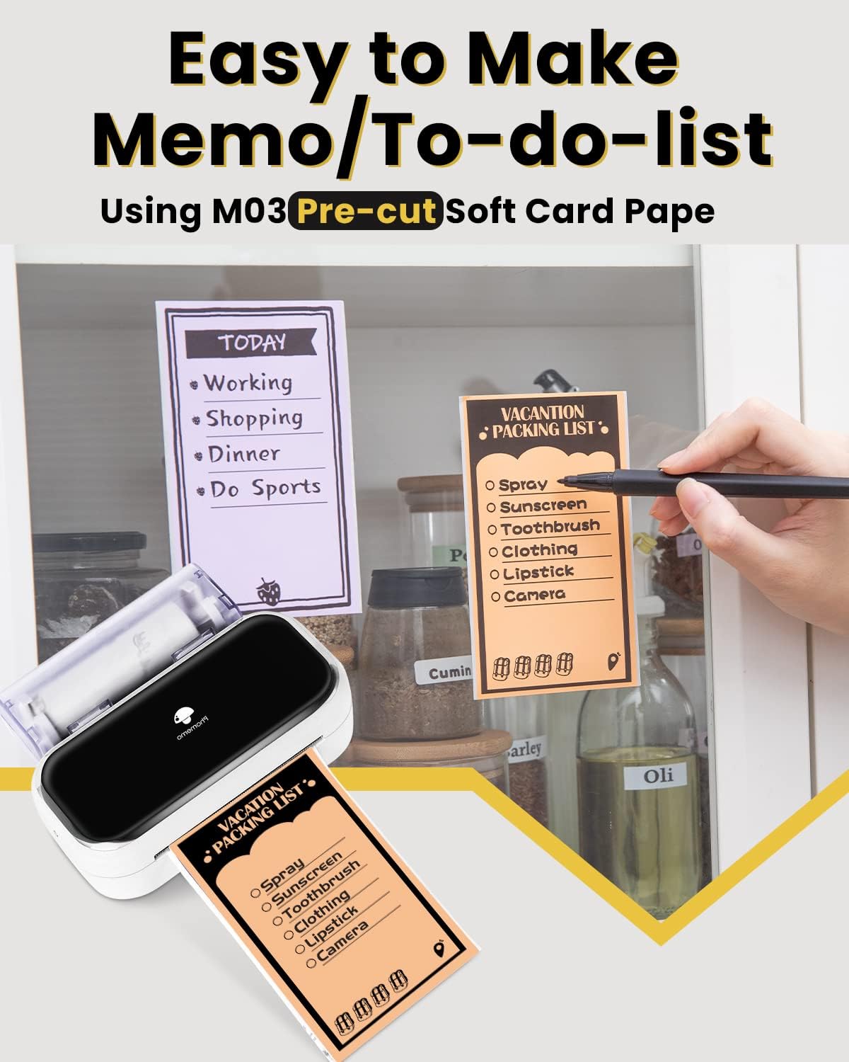 Phomemo M03 Portable Bluetooth Printer for 2-3 Inch Width Thermal Paper
