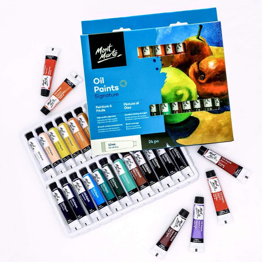 MONT MARTE Oil Paint Set Signature 24 Colors 12ml Tube