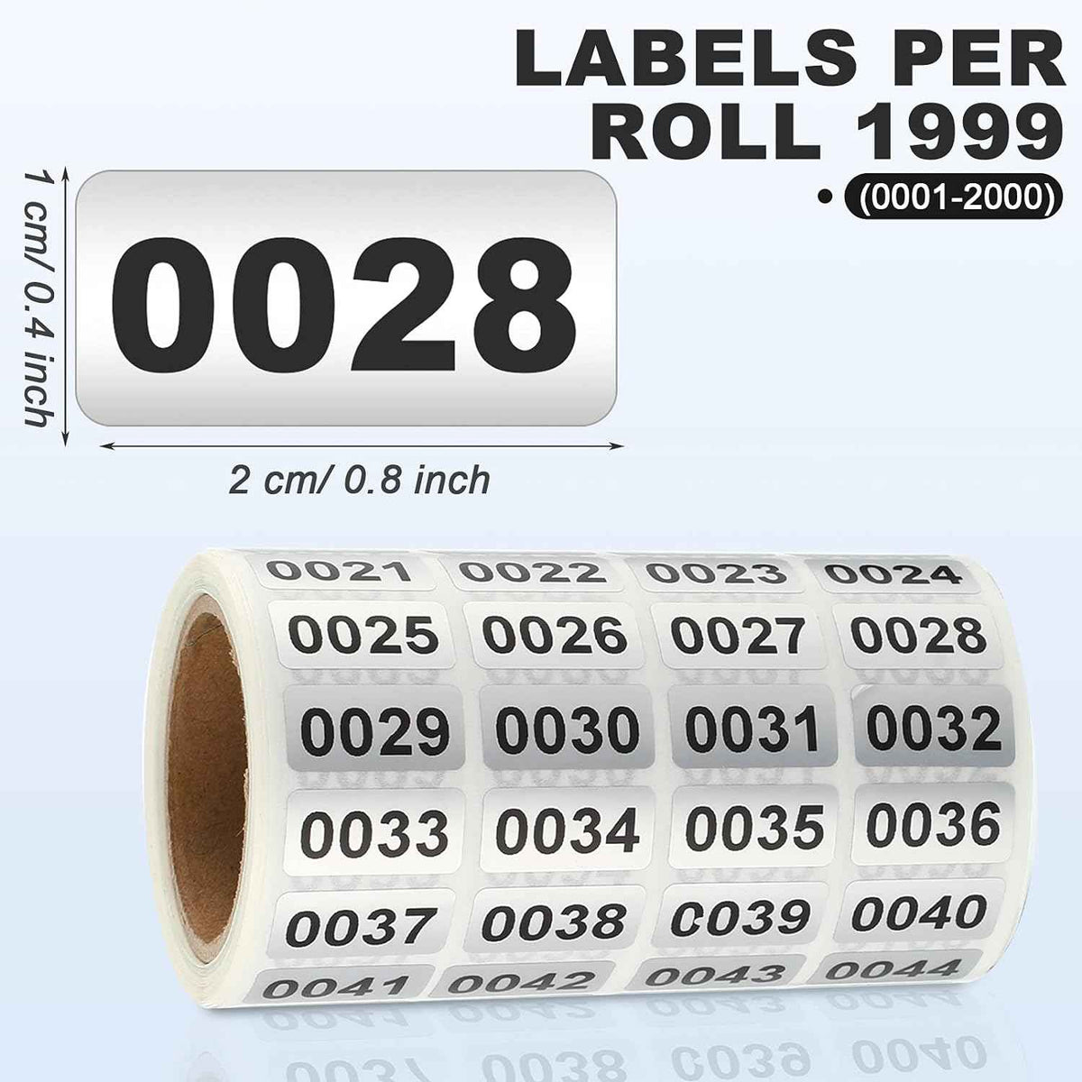 Store Number Sticker 001-2000 Pcs Inventory Number Sticker Labels Self Adhesive Waterproof