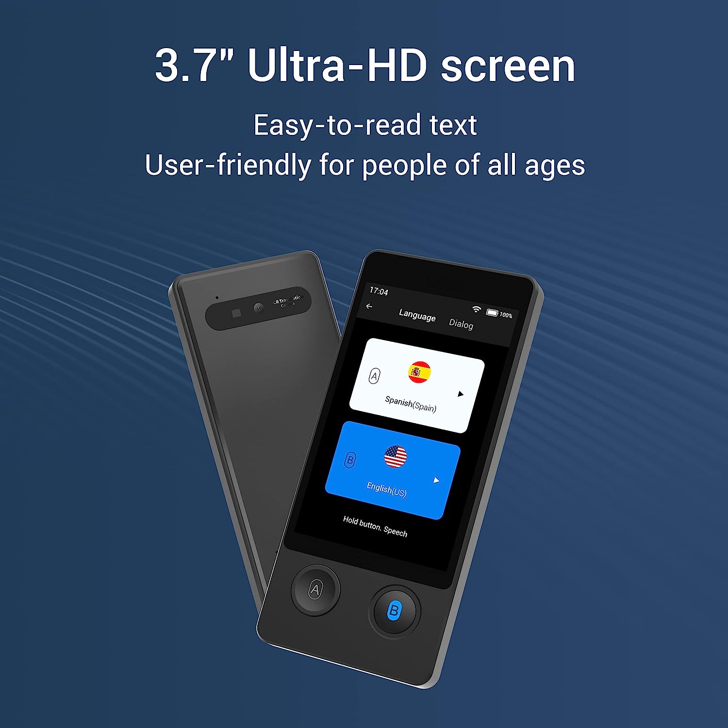 W12 AI Offline Voice Translator 144 Language Translator Device