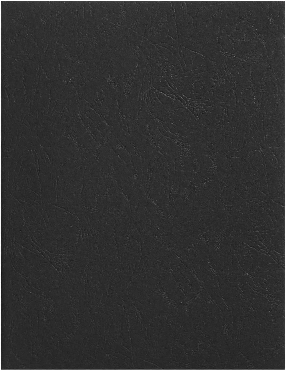 100 Pack Black 13 Mil Presentation Binding Covers and Backs (8.5x11 in)