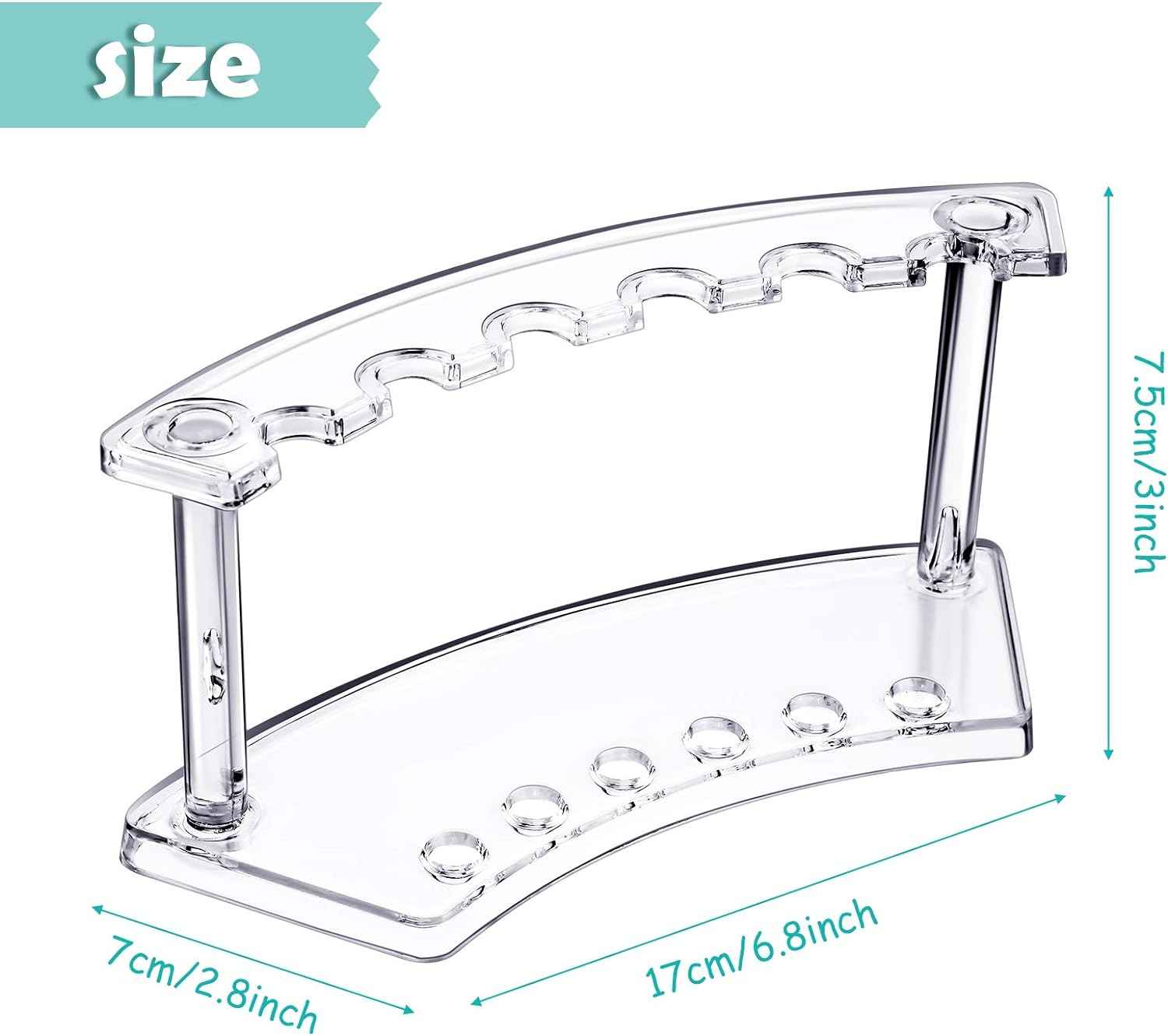 2pcs Plastic Pen Holder Slot Pen Makeup Brush Rack Organizer