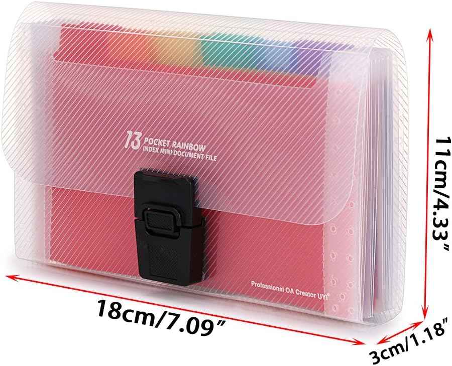 13 Pocket Accordian Mini Expanding File Folder A6