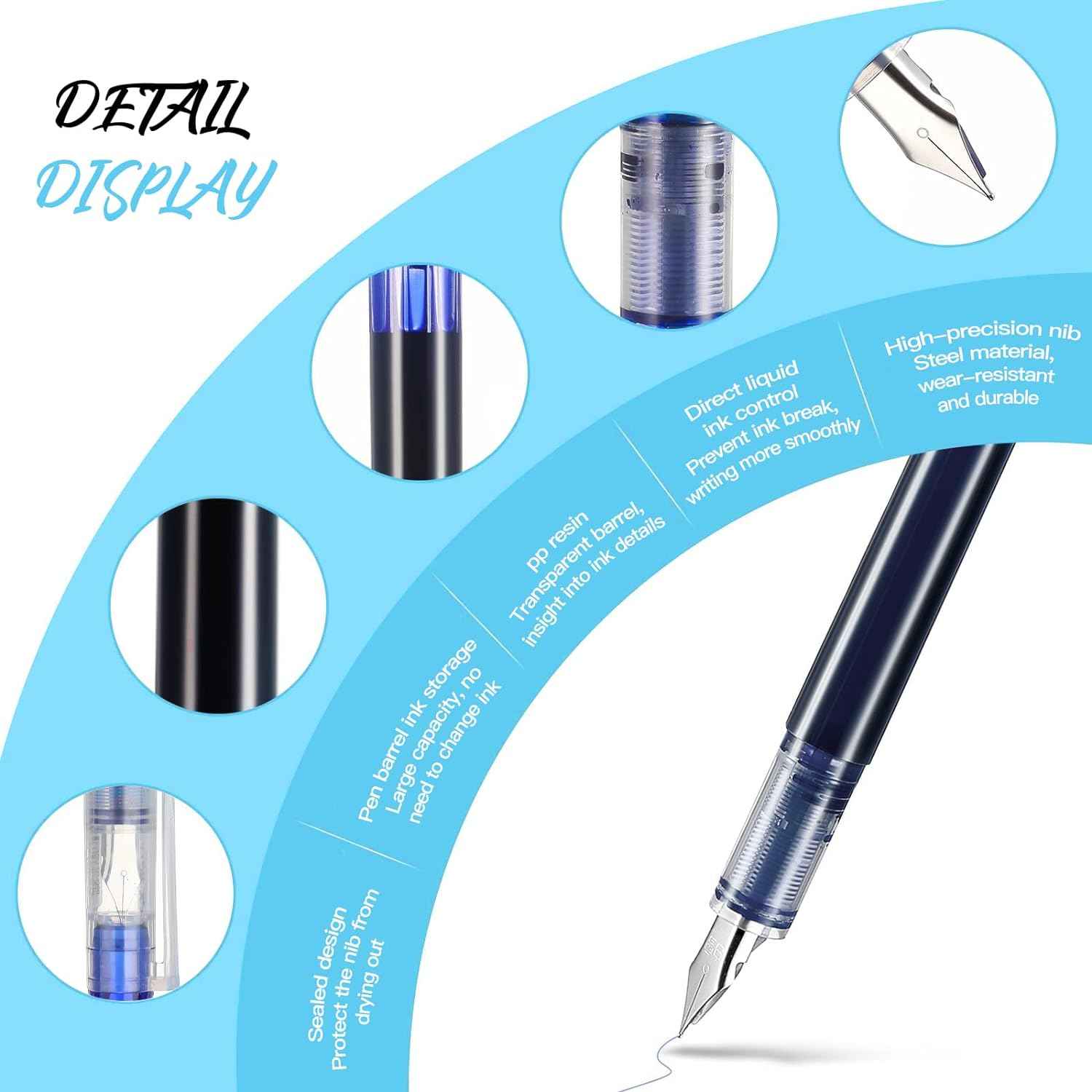 FINTANIX Fountain Pen (Black), 1 Count (Pack Of 1