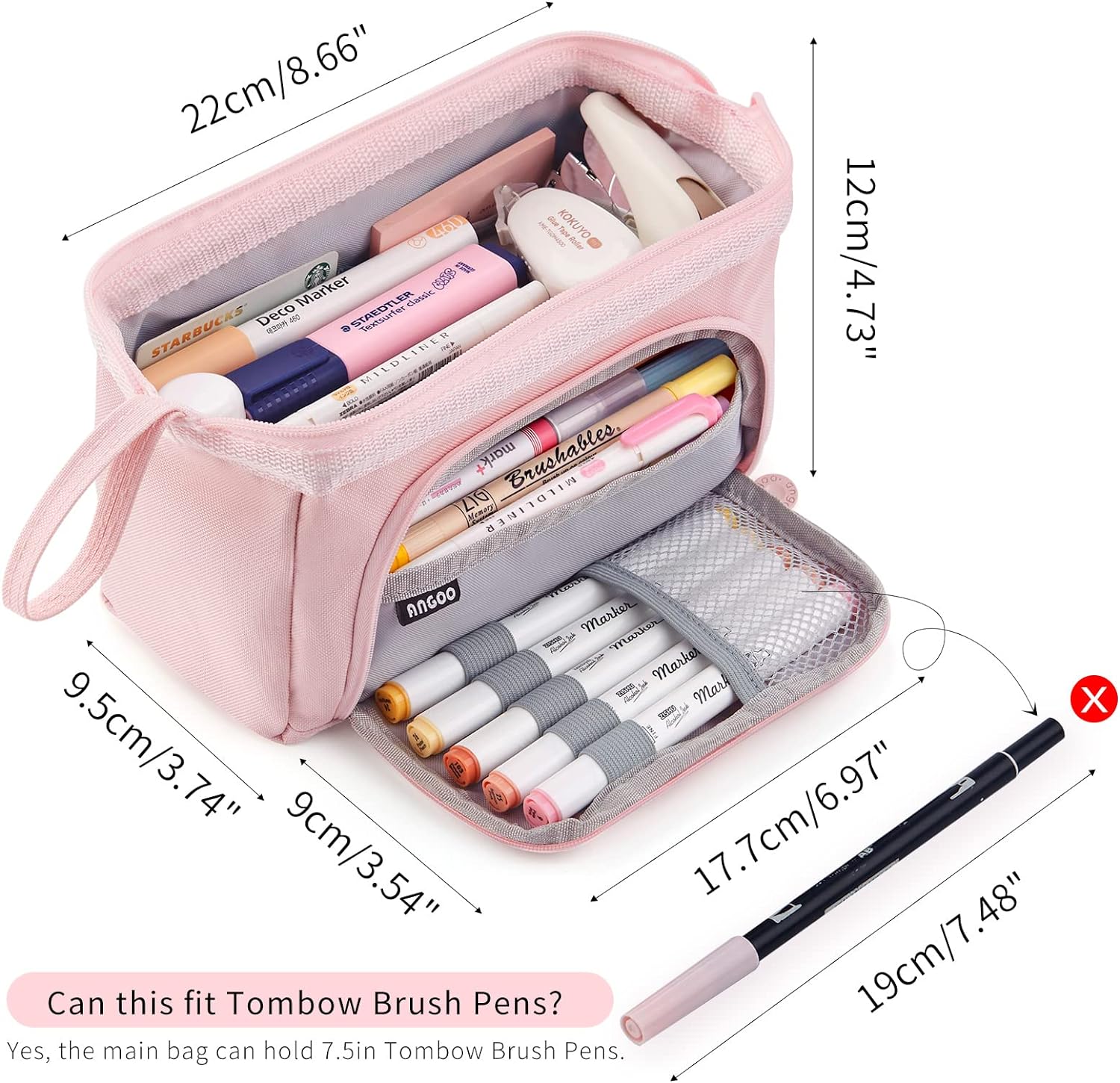 Pencil Case Large Capacity Pencil Pouch Handheld Pen Bag