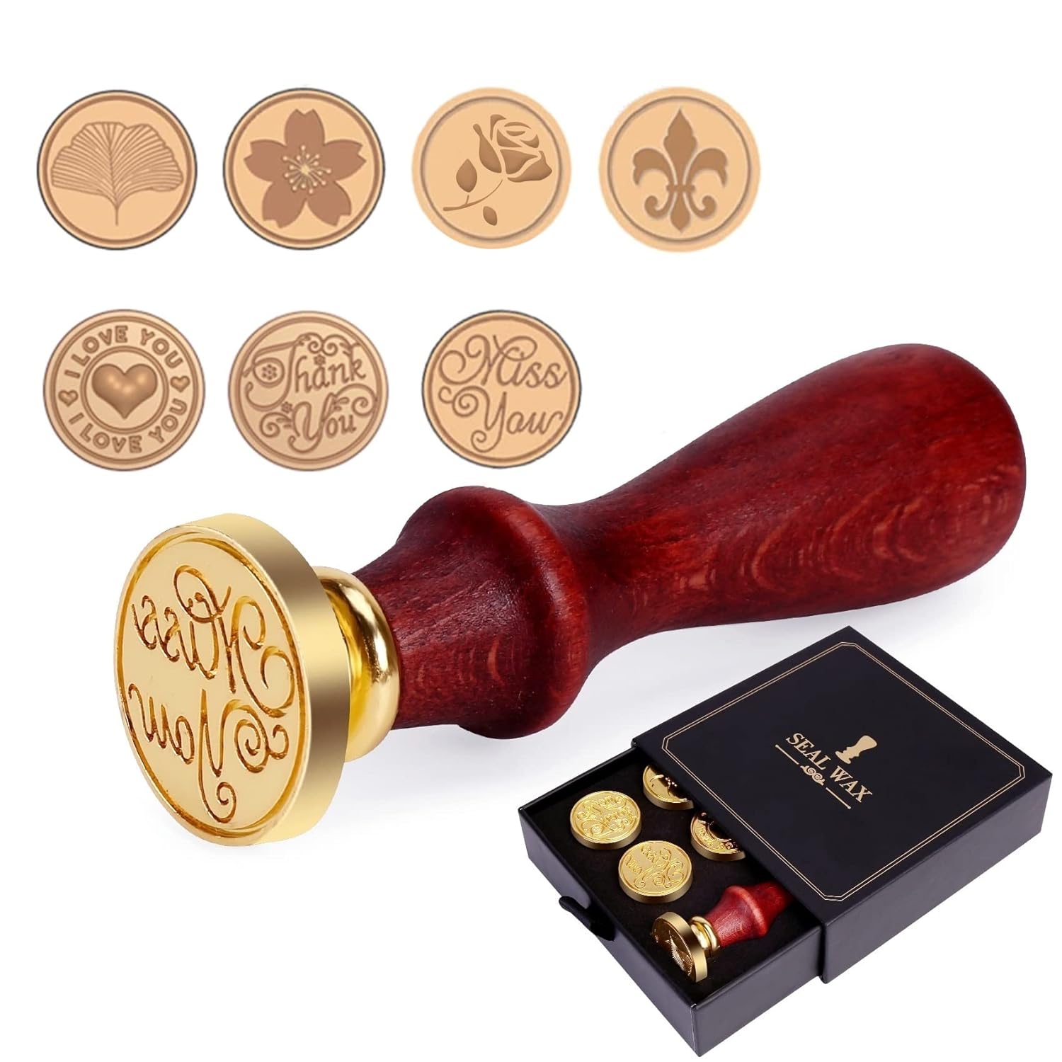 7 Piece Wax Seal Stamp Set