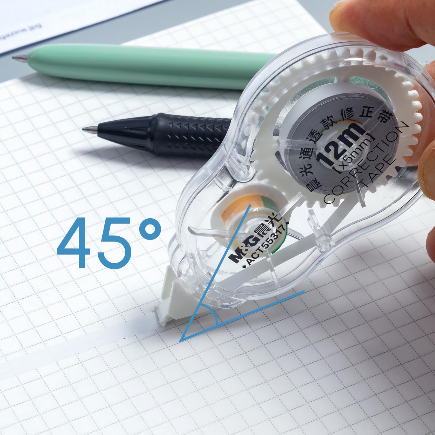M&G 39FT Long Correction Tape Set,72M/234FT White 6 Pack